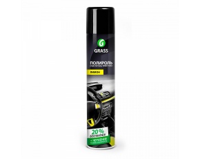Полироль очиститель пластика GraSS Dashboard Cleaner ЛИМОН аэроз. 750мл 120107-1  /12